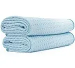 The Rag Company - Dry Me A River - Professional Korean 70/30 Blend Microfiber Waffle-Weave Drying & Detailing Towels, Soft Suede