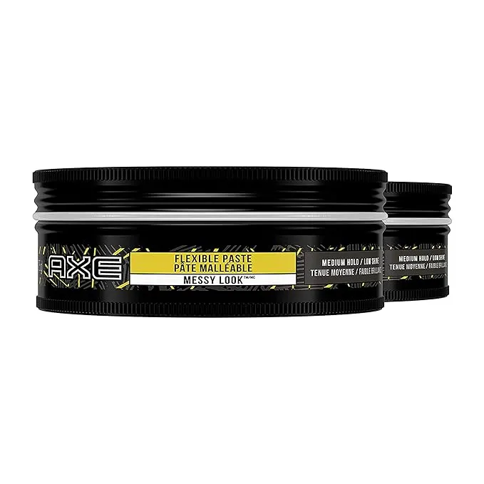 AXE Styling Flexible Hair Paste Urban Messy Look 2 Count for An Instant Texture Boost Hair Styling Made Easy 2.64 oz