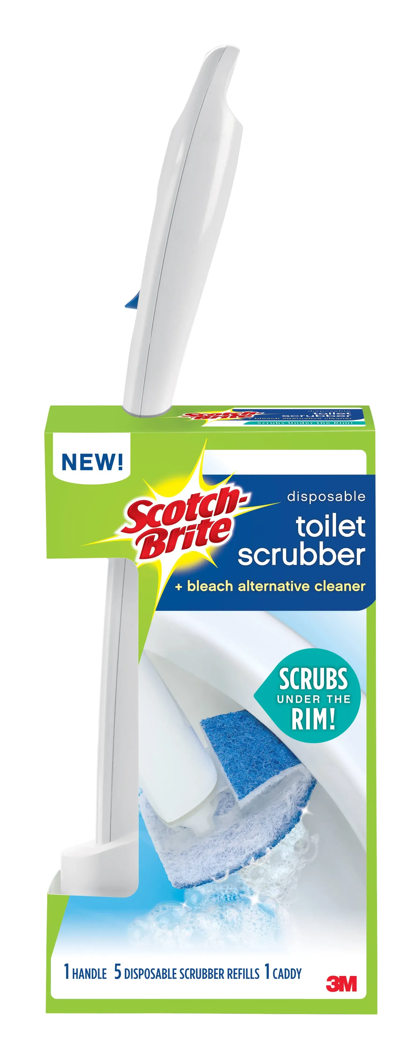 Scotch-Brite Toilet Scrubber Starter Kit, 1 Handle and 5 Scrubbers