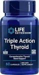 Life Extension Triple Action Thyroid - Thyroid Health Support Supplement with Vitamins A, B, Iodine, Magnesium, L-Tyrosine, Ashwagandha & Ginseng for Energy – Non-GMO, Gluten-Free - 60 Capsules