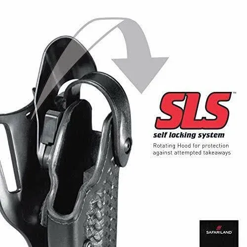 Safariland Model 7280 7TS SLS Mid-Ride, Level II Retention Duty Holster