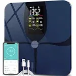 Body Fat Scale, Lepulse Large Display Scale for Body Weight, High Accurate Digital Bathroom Scale, Rechargeable BMI Smart Weight Scale with Body Fat Muscle Heart Rate, 15 Body Compositions with Trend