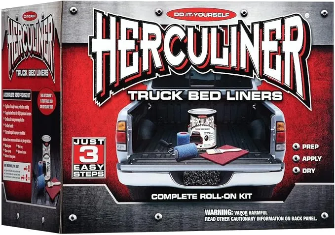 HERCULINER Grey 6 Foot Truck Bed Roll on Bedliner Kit