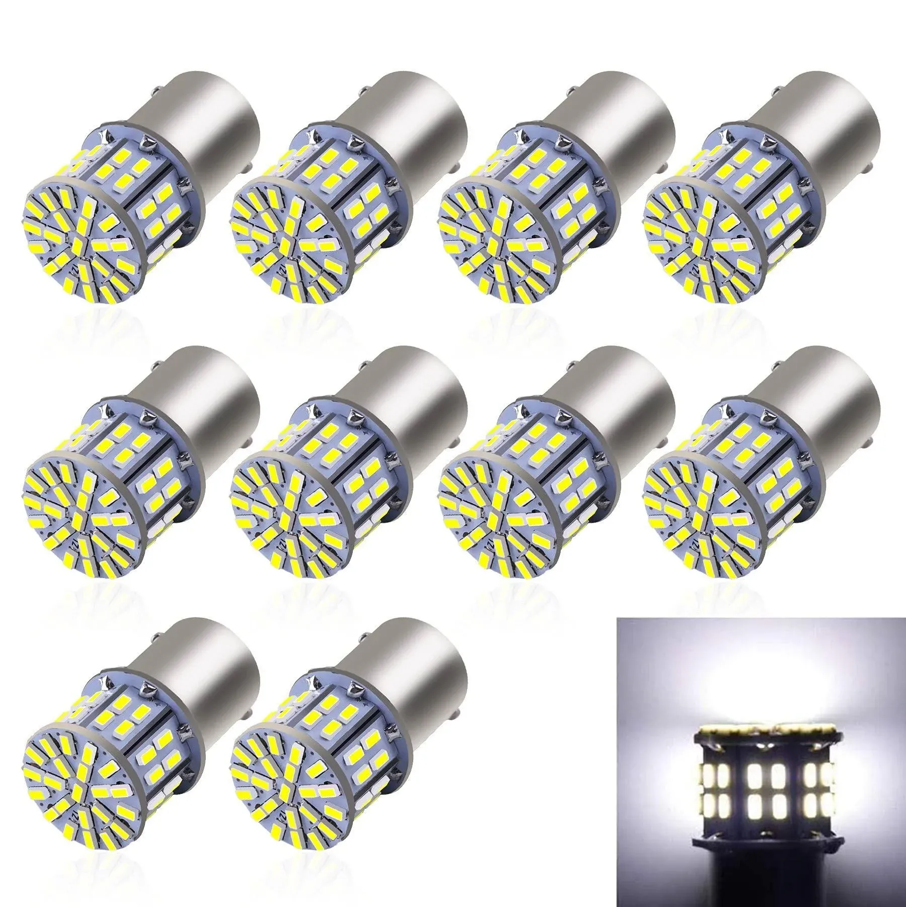 Cargo LED 10 Pcs Extremely Super Bright 1156 1141 1003 1073 BA15S 7506