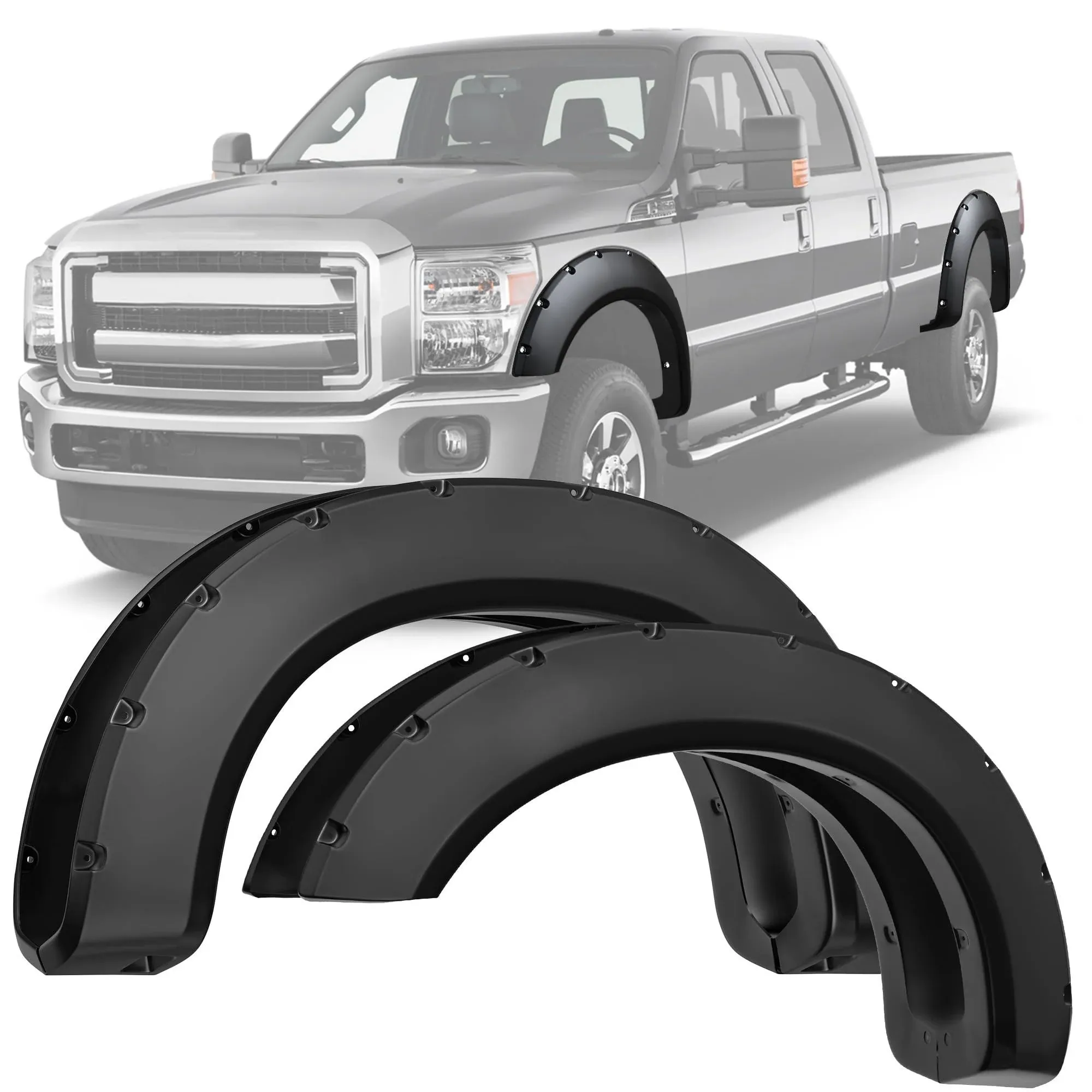 YITAMOTOR Smooth Fender Flares Fit\xa0for 2011-2016 Ford F-250 F-350 Sup...