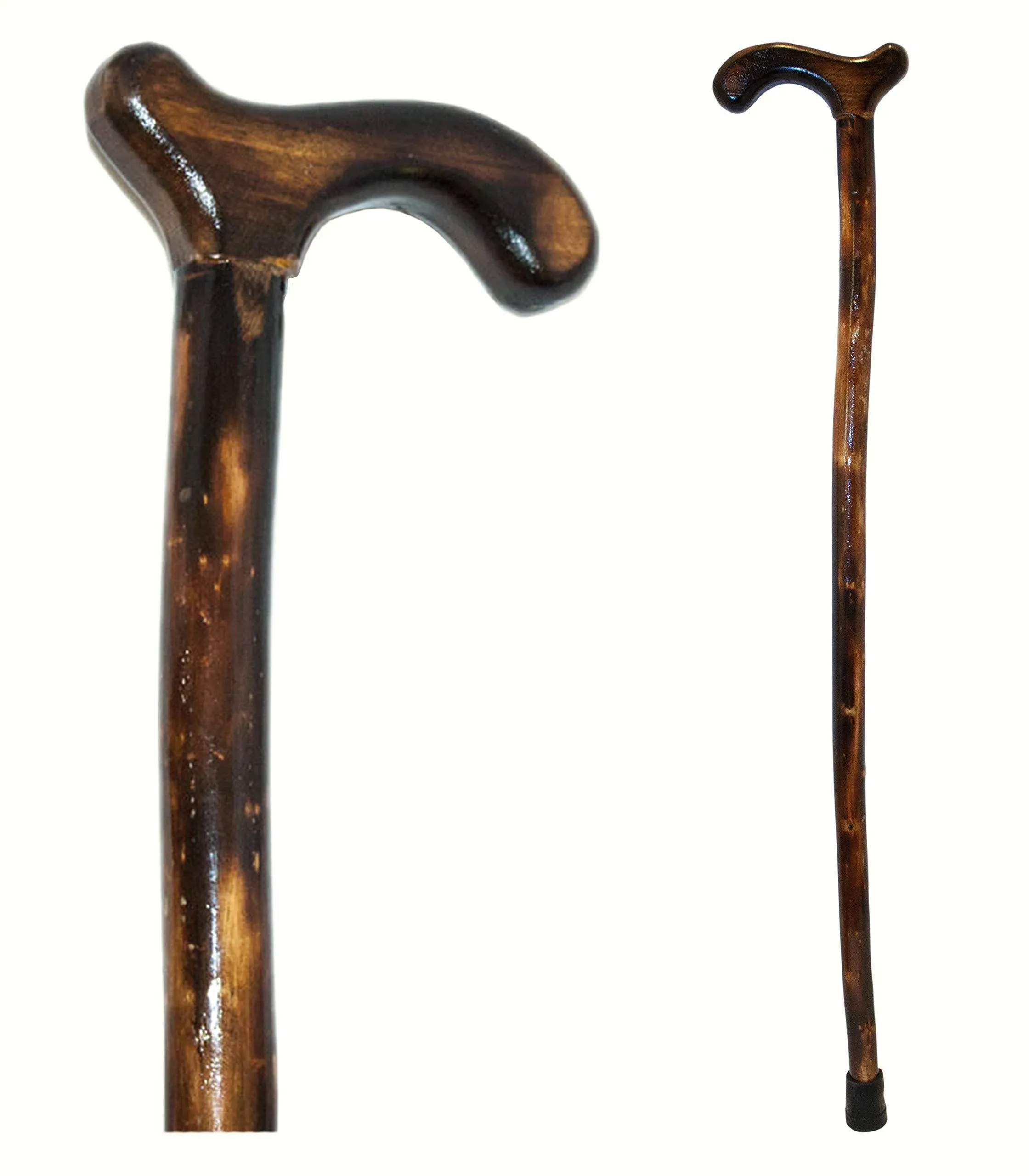 RMS - 36" Natural Wood Walking Stick Smooth Derby Handle