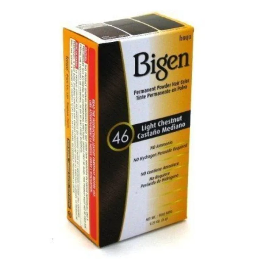 Bigen Powder Hair Color #46 Light Chestnut .21 oz. (Case of 6)