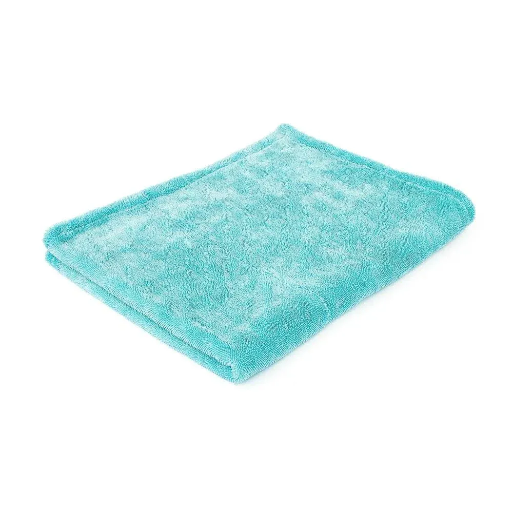 The Rag Company 52024-LIQUID8R<wbr/>-AQUA 20x24 Twist Loop Drying Towel AQUA &amp; GREY