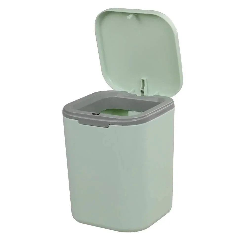 Hommp Tiny Countertop Trash Can 0.5 Gallon with Push-Button (Green )