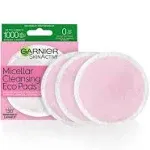 Garnier SkinActive Micellar Cleansing Eco Pads, Reusable, 3 Ultra-soft Microfiber Pads, 1 Count (Packaging May Vary)