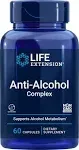 Life Extension Anti-Alcohol Complex — добавка для поддержки здоровья печени и улучшения самочувствия после употребления спиртного — без глютена, без ГМО, вегетарианская