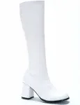 Womens White Patent Go Go Boots Size 7