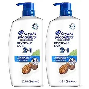 Head & Shoulders Shampoo and Conditioner 2 in 1, Anti Dandruff Treatment, Dry Scalp Care with Almond Oil, 32.1 fl oz, Twin Pack (Packaging May Vary)