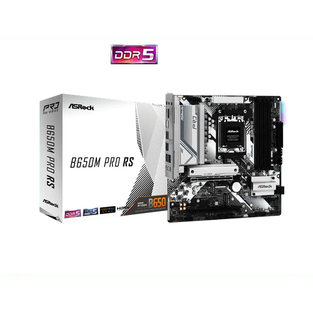 ASRock B650M PRO RS AM5 AMD B650 SATA 6Gb/s Micro ATX Motherboard