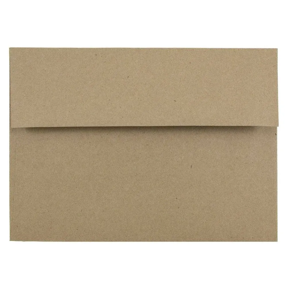 JAM Paper Kraft A7 Invitation Envelopes, 5.25 x 7.25, Brown Kraft Paper Bag, Bulk 250/Box (LEKR700H) | Staples