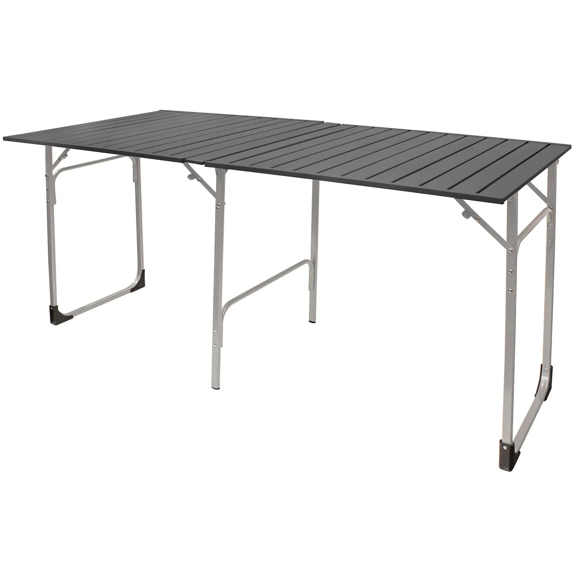 GCI OUTDOOR Slim-Fold Table XL | Portable Outdoor 4-6 Person Dining Table, Heat Resistant Aluminum Tabletop, Perfect for Barbecues, Camping, Picnics & Tailgating