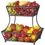 Gourmet Basics Loop and Lattice 2-Tier Basket