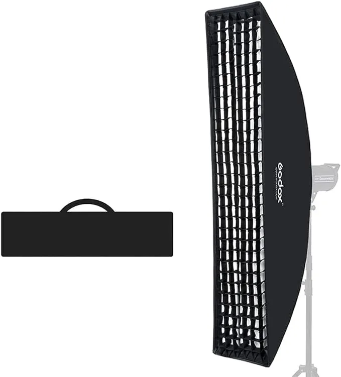 Godox 30x120cm 12"x 47" Strip Box Honeycomb Grid Softbox Rectangle Softbox