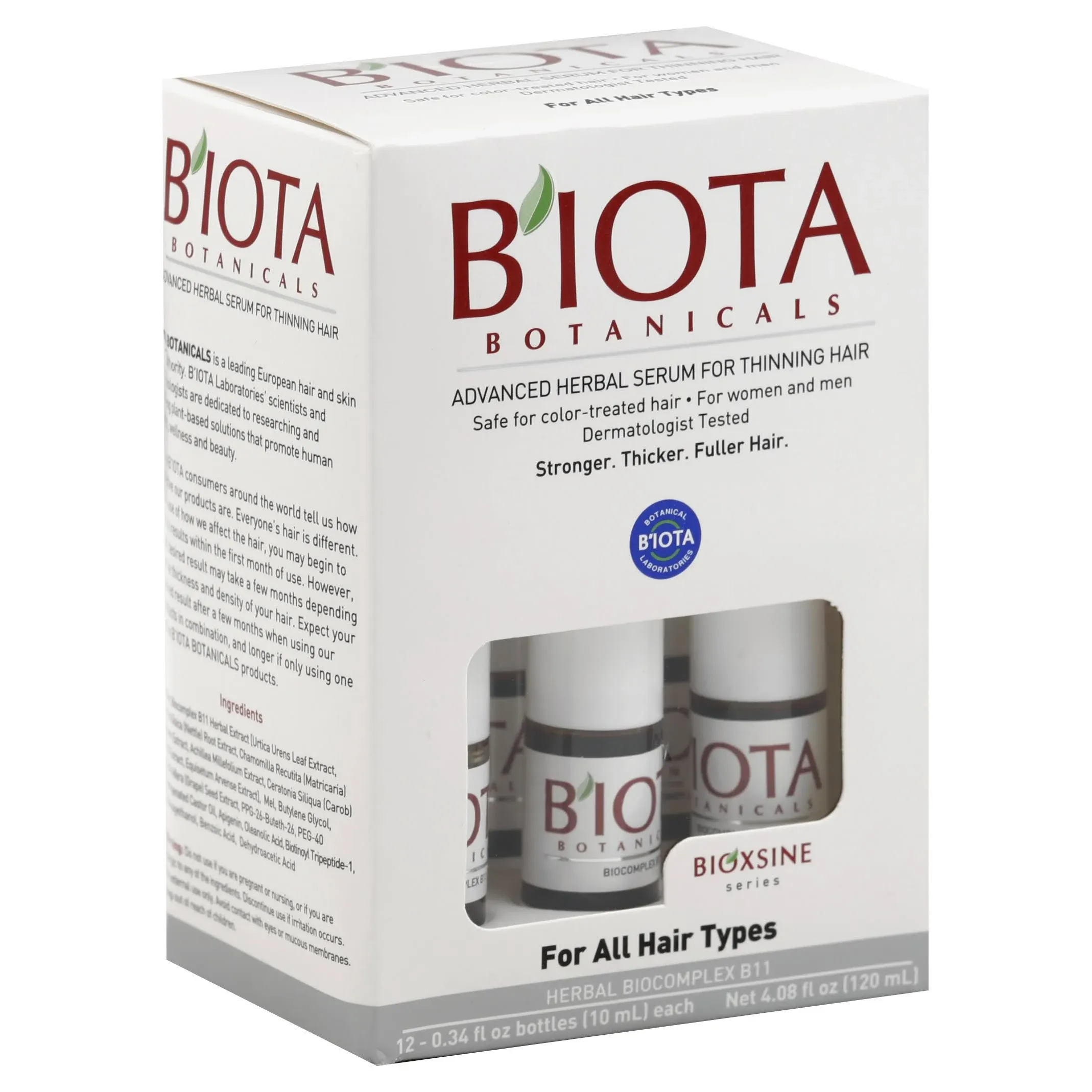 BIOTA BOTANICALS ADVANCED HERBAL CARE LEAVE-IN SERUM,12 count ,0.34 oz.