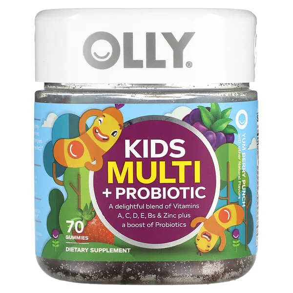 Olly Kids Multi, + Probiotic, Gummies, Yum Berry Punch - 70 gummies