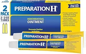 Preparation H Hemorrhoidal Ointment 2 Ounce Tube (Pack of 2)