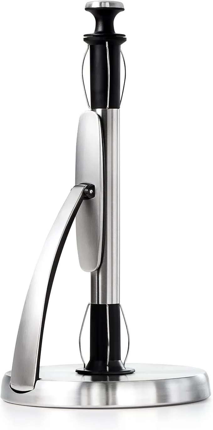 OXO Good Grips SimplyTear Paper Towel Holder - Stainless Steel (Silver & Black)