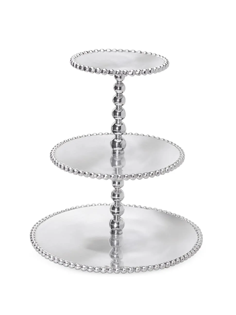 Mariposa Pearled 3-Tiered Cupcake Server