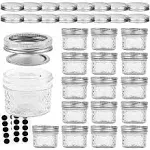 VERONES Mason Jars Canning Jars, 4 OZ Jelly Jars With Regular Lids and Bands, Ideal for Jam, Honey, Wedding Favors, Shower Favors, DIY Spice Jars, 50 PACK