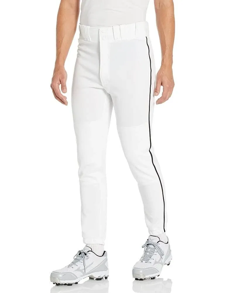 Mizuno Premier Piped Baseball Pant - Medium - White / Black