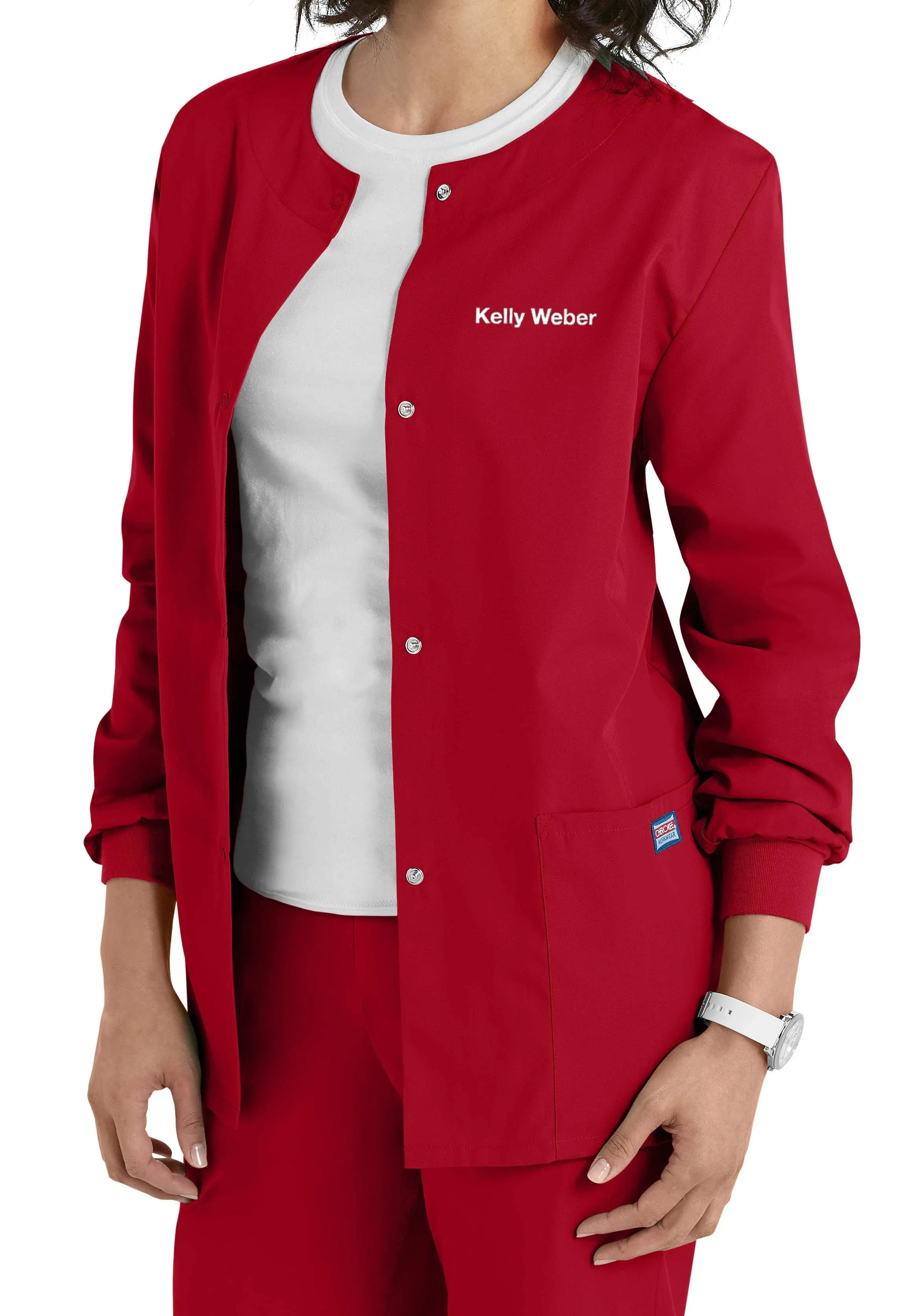 NWT Cherokee size medium red scrub jacket