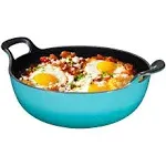 Bruntmor BR-AZ687 Enameled Cast Iron Balti Dish With Wide Loop Handles 3 Quart,