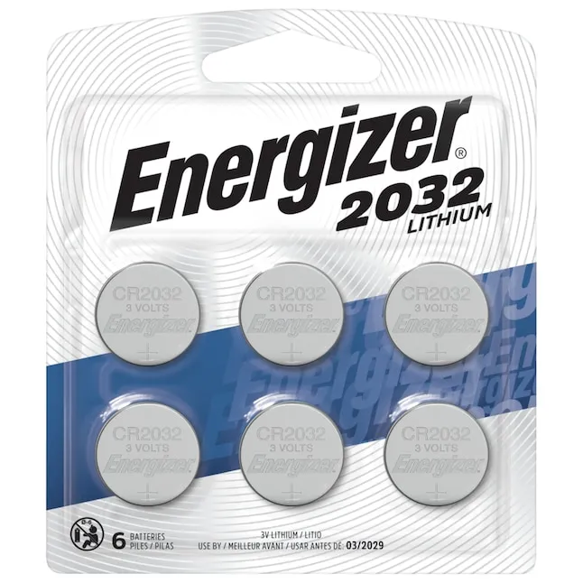 Energizer - 2032 Batteries (6 Pack), 3V Lithium Coin Batteries