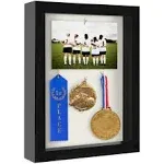 Americanflat 8.5x11 Shadow Box Frame In Black With Soft Linen Back Composite