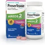 PreserVision AREDS 2 Vitamin & Mineral Supplement 70 Count Chewables