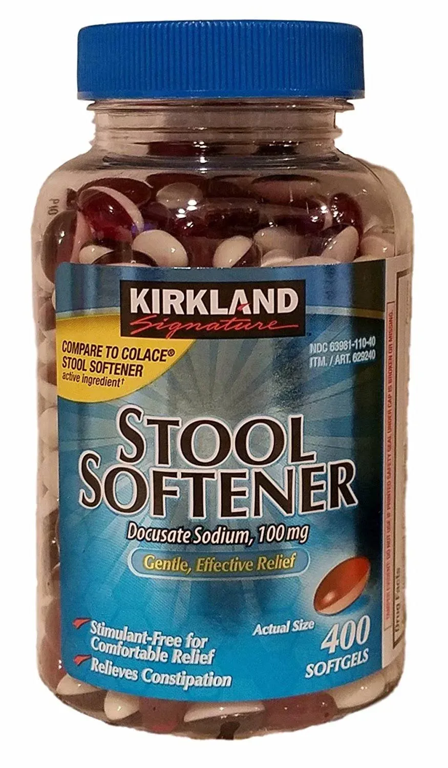 Kirkland Signature Stool Softener Softgel 400 Count