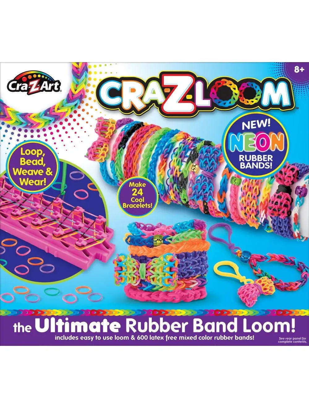 Cra-Z-Art Cra-Z-Loom Rubber Band Bracelet Maker Kit(packaging may vary)