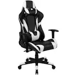 x20 Gaming Chair Racing Office Ergonomic Computer PC Adjustable Swivel Chair with Reclining Back in Blue LeatherSoft