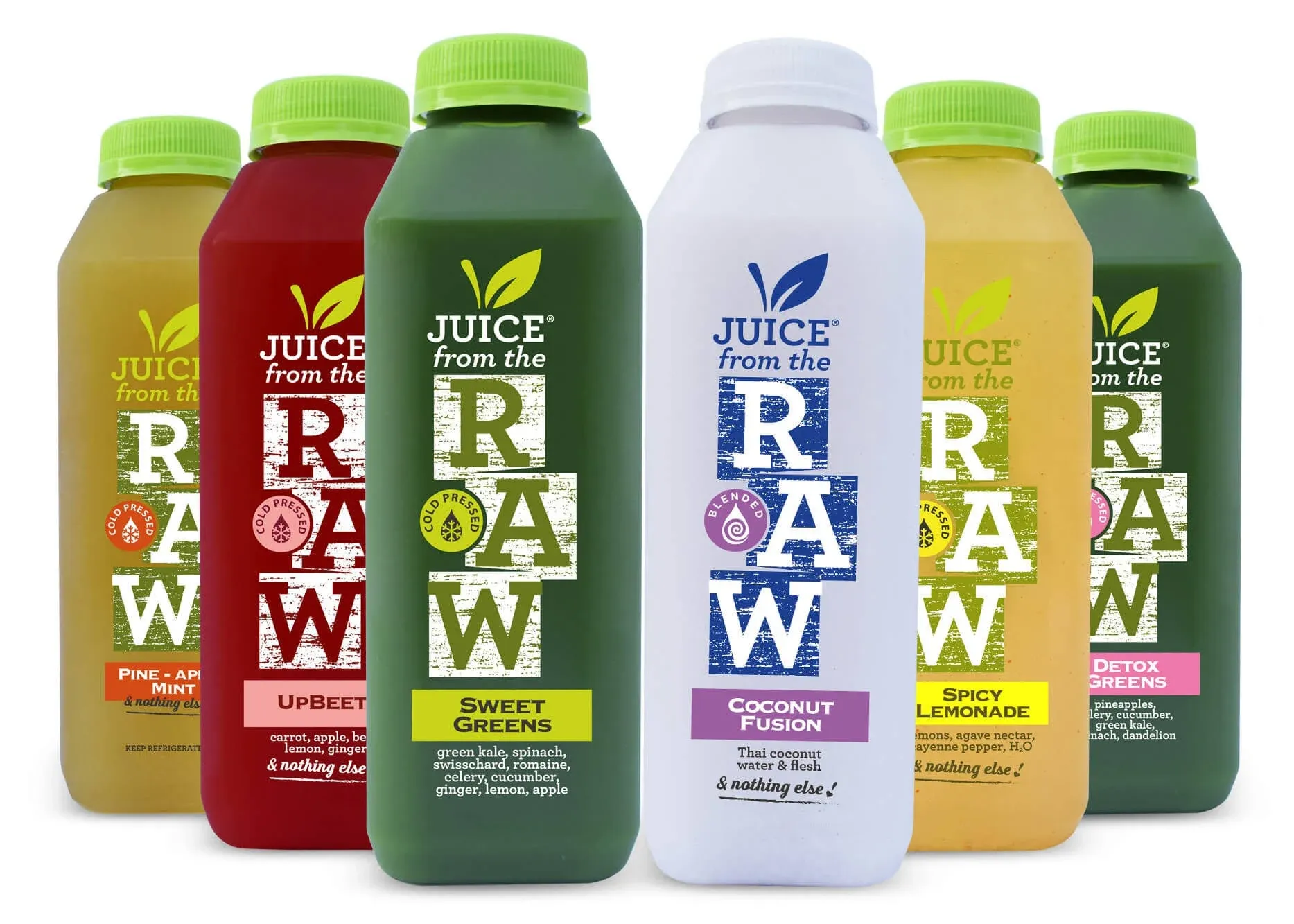 6-Day Juice Cleanse with Coconut Fusion by Juice From the RAW® - 100% Raw Cold-Pressed Juices (36 Total 12 oz. Bottles)