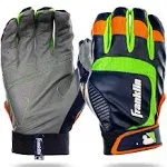 Franklin Sports Shok-Sorb Neo Batting Gloves - Youth - Gray/Navy/Lime