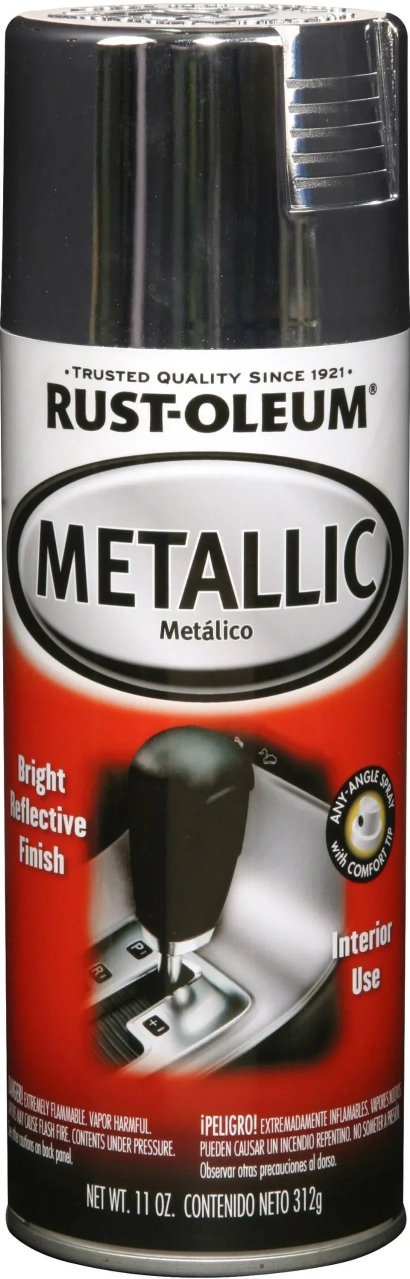 Rust-Oleum 248652 11 oz Automotive Interior Spray Paint Metallic Chrome