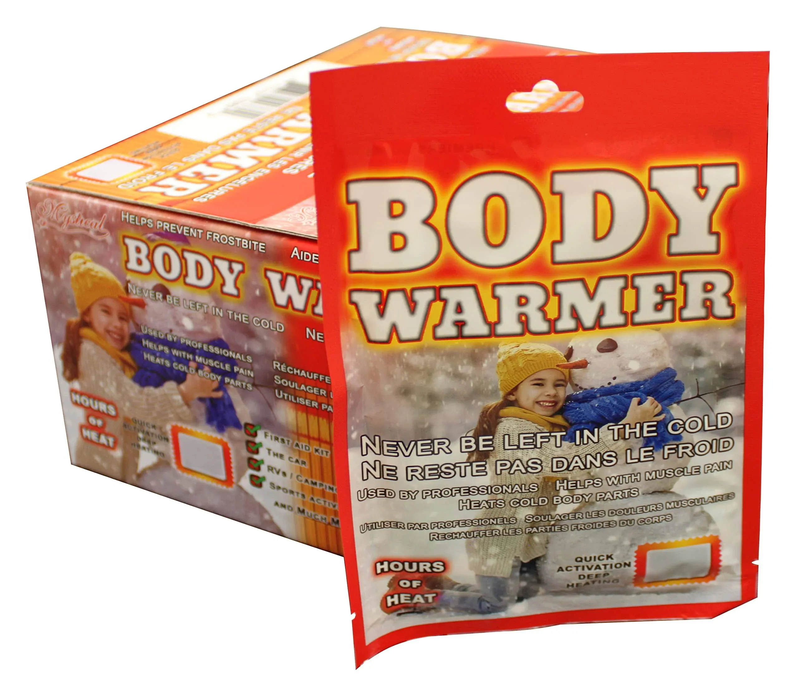 Body & Hand Warmer Large Heat Pack | Long Lasting Safe Natural Odorless Air ...