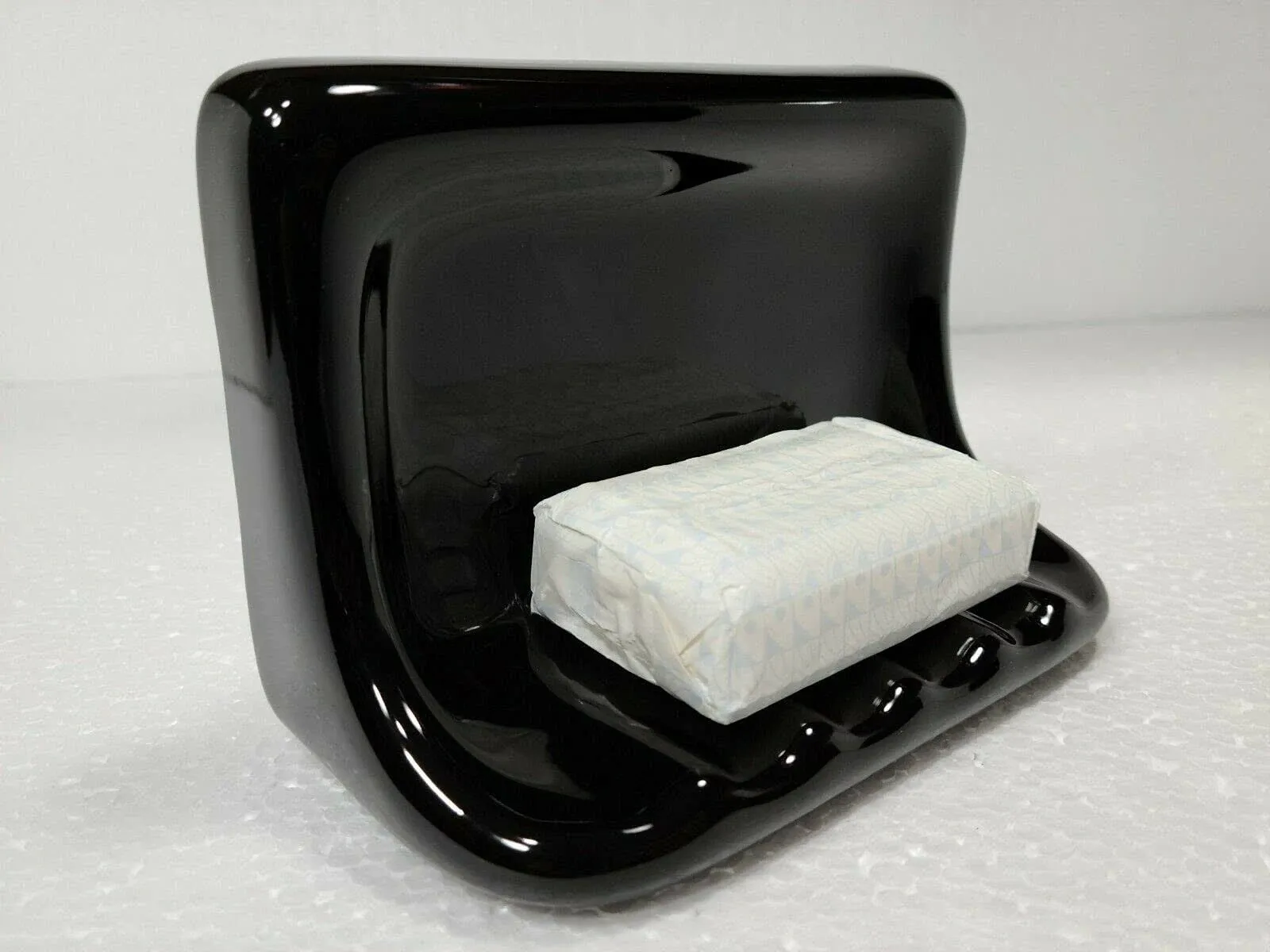 Black Ceramic Soap Dish Tray Shower Bathtub Vintage Mid Century Modern Kohler Co