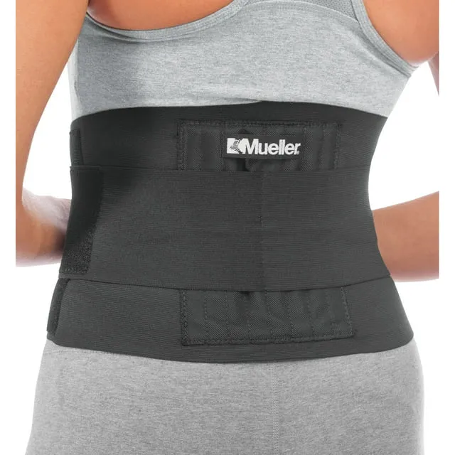 MUELLER Sports Medicine soporte de espalda ajustable soporte para aliviar el dolor de espalda para hombres y mujeres