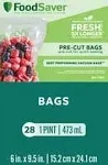 FoodSaver Pint-Size Vacuum-Seal Bags, 28 Count, Clear