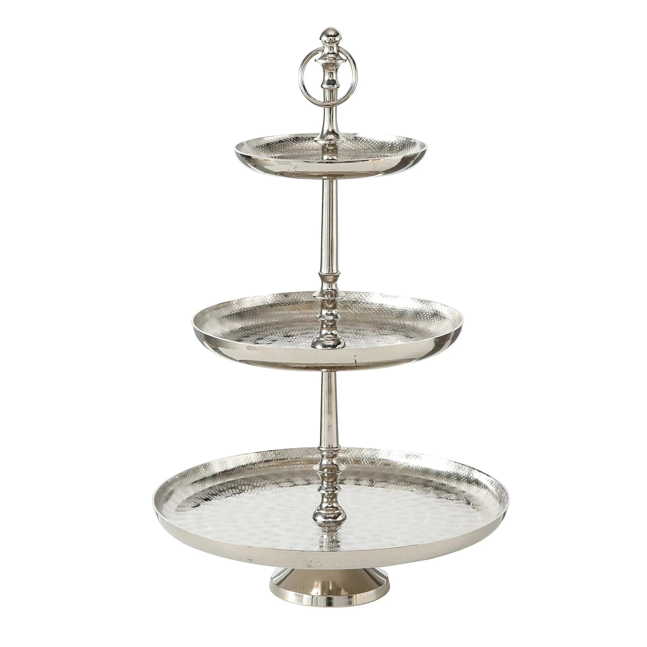 Etched Tiered Stand, 19.5" Tall