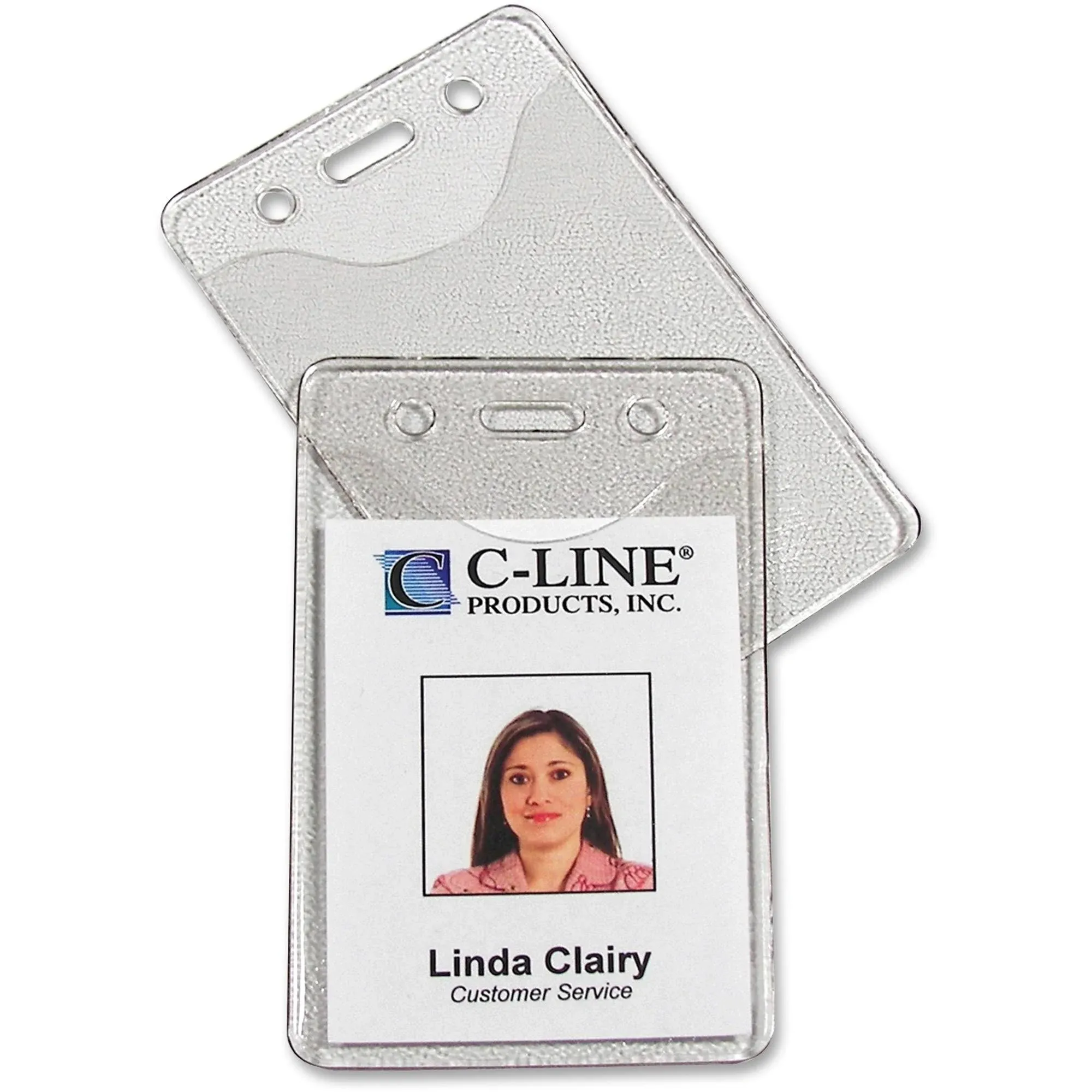 C-Line Heavy Duty Badge Holder 100/bx Vertical 88617