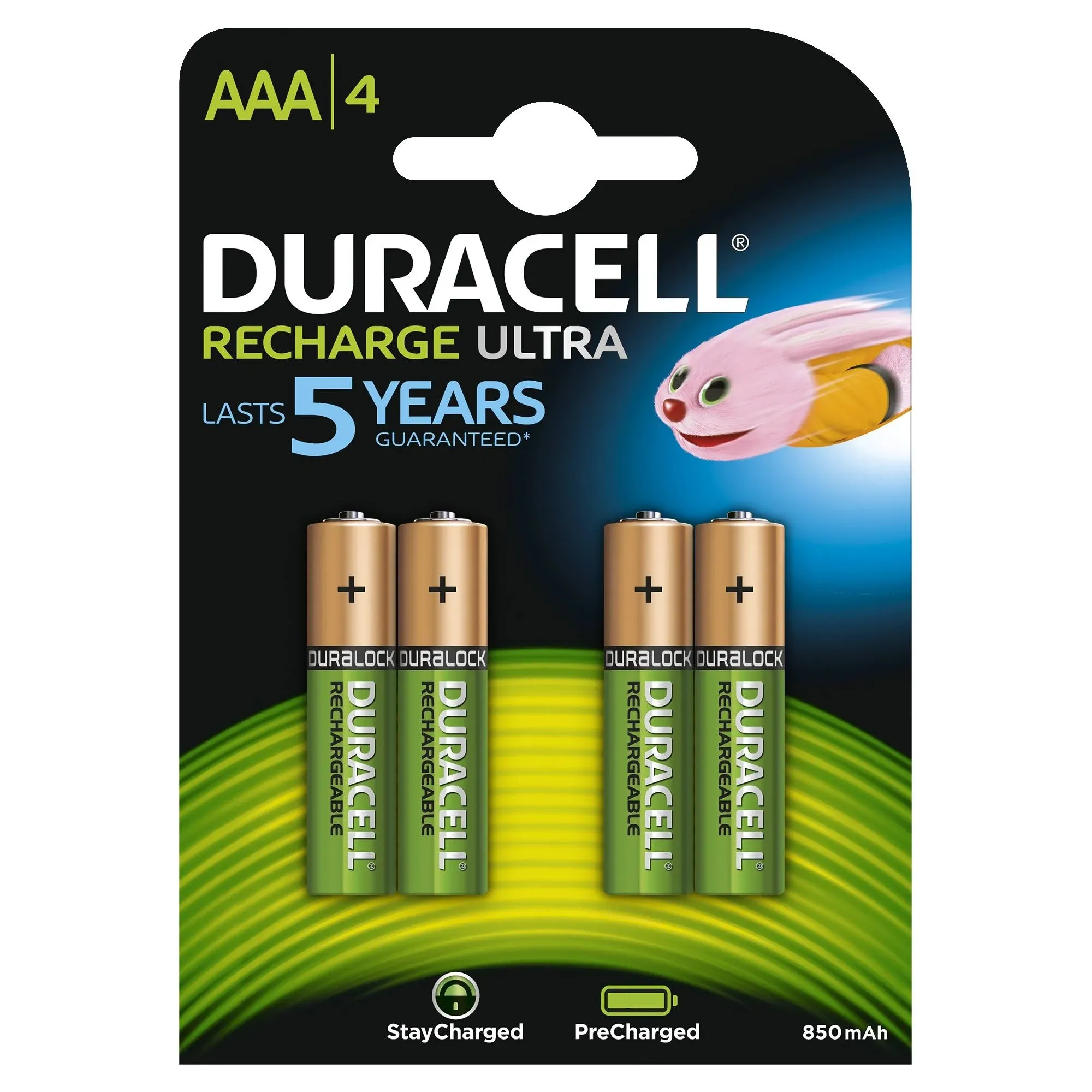 Duracell Rechargeable AAA Batteries, 6 Count Pack, Triple A Battery for Long-lasting Power, All-Purpose Pre-Charged Battery for Household and Business