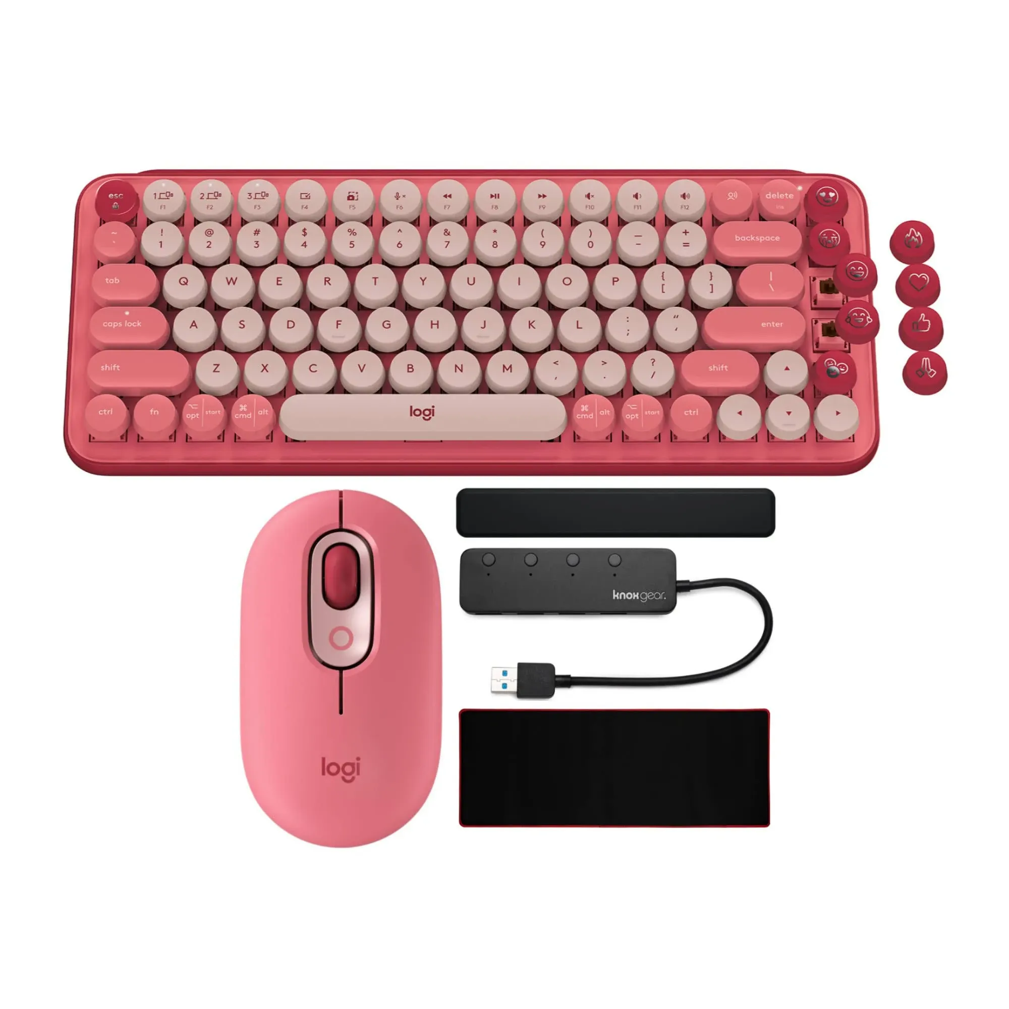 Logitech Pop Keys Wireless Mechanical Keyboard with Custom Emoji Keys ...