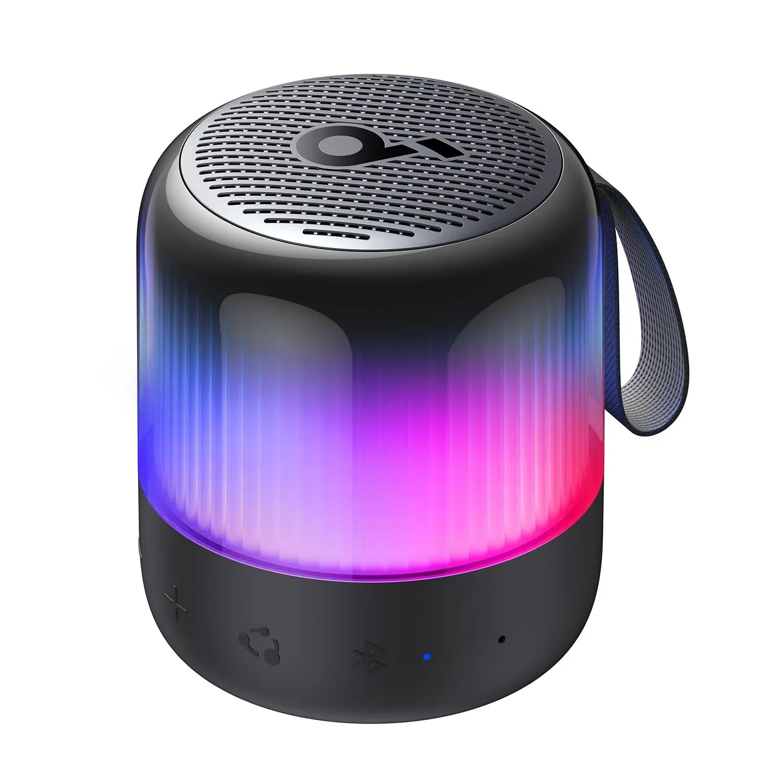 Glow Mini Portable Speaker, Bluetooth Speaker with 360° Sound, Light Show,