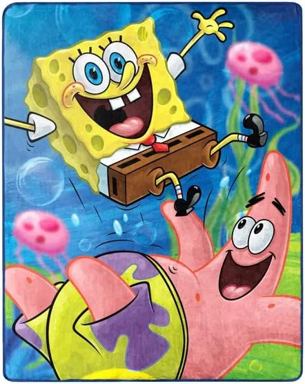 Nickelodeon Spongebob SquarePants Silky Soft Throw Blanket.